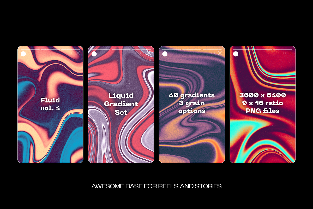 Fluid 4 Retro-Futuristic Backgrounds, a Background Graphic by Katedsgn (Photo 5 of 13)