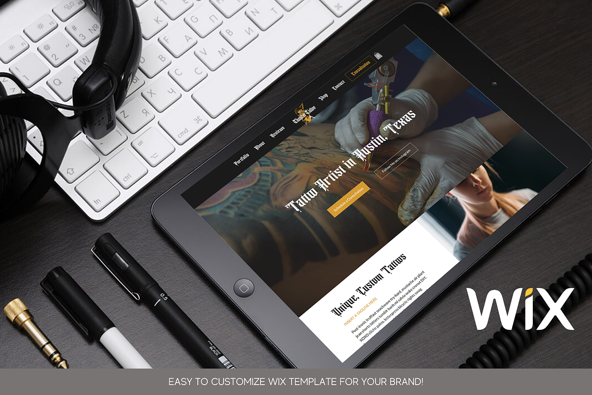 Tattoo Artist Website for Wix, a Shopify Template by Parrot Designs (Photo 2 of 4)