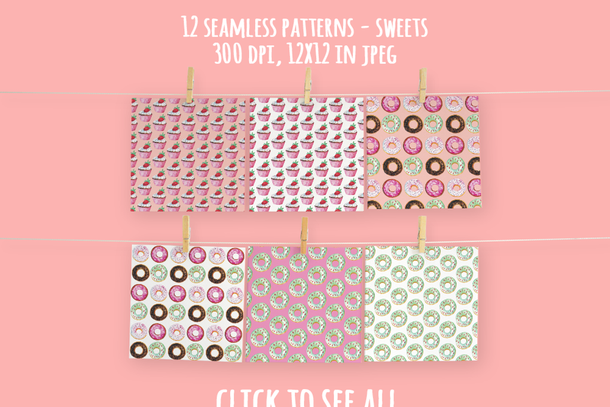 Sweet Love Watercolor Collection, a Texture Graphic by Sinziana Romanescu (Photo 14 of 15)