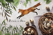 Ostara Celtic Spring Watercolor Set, an Illustration by Fluffy Unicorn (Thumbnail 2 of 12)