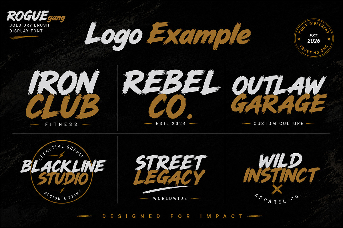Roguegang Brush Font, a Handwritten Font by cocodesign (Photo 3 of 8)