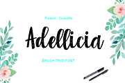 Adellicia Trio Font, a Script Font by StudioRz (Thumbnail 1 of 7)