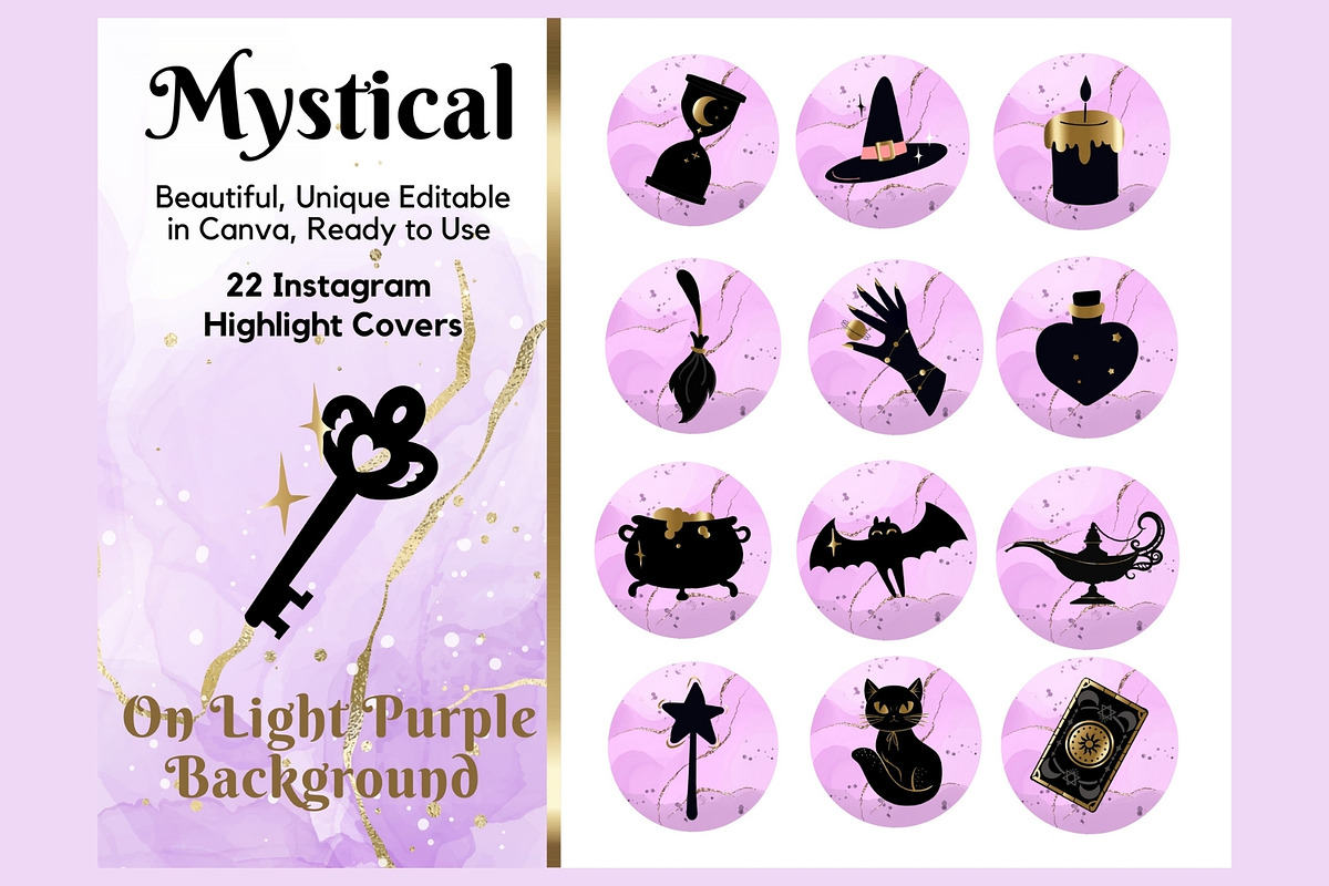Mystical Purple Instagram Covers, a Marketing Template by CopertiniStudio (Photo 1 of 3)