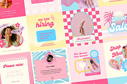 Barbiecore Instagram Post Template, a Social Media Template by Hell Yeah Designs (Thumbnail 2 of 7)