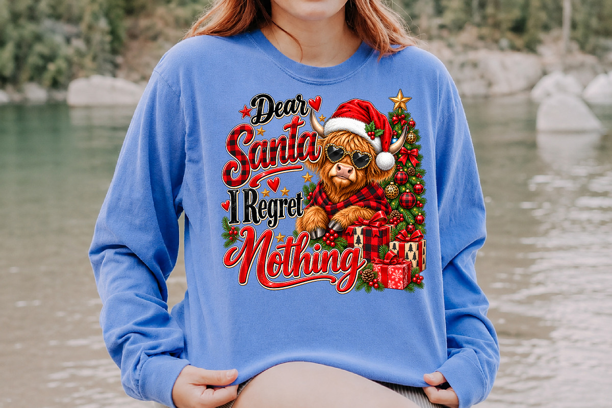 Dear Santa I Regret Nothing Cow PNG, a Seasonal Illustration by Rose Art (Photo 4 of 4)