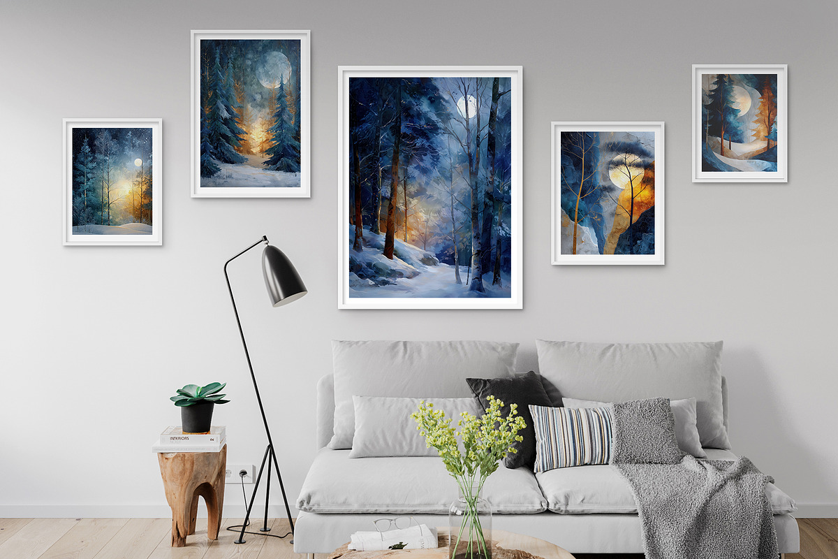 Snowy Night Illustration, a Decorative Illustration by Housui Patterns (Photo 9 of 9)