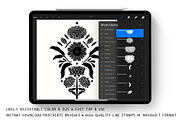 Procreate Brush Stamps - Strawflower, a Brush Add-On by Gabba Delgado (Thumbnail 2 of 4)