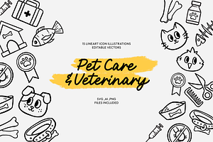 Hand Drawn Pets & Veterinary Pack, an Animal Illustration by Lillu
