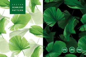 Palm Leaves. Pattern.