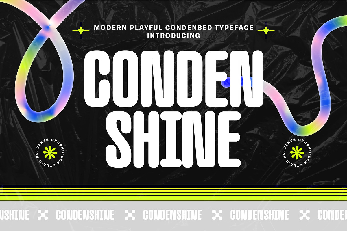 Condenshine, a Sans Serif Font by graphicook (Photo 1 of 10)