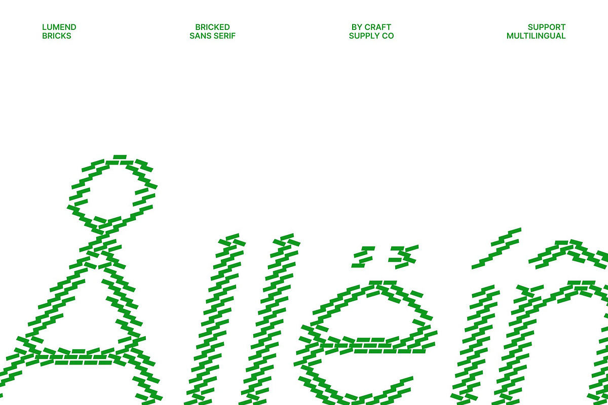 Lumend Bricks, a Sans Serif Font by Craft Supply Co. (Photo 7 of 8)