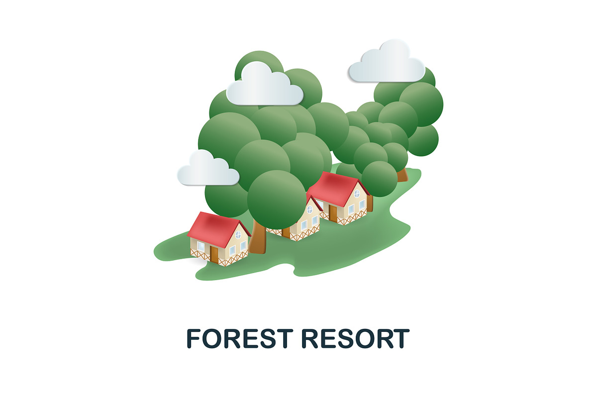 Resorts 3D Icons Set Bundle, an Object Graphic by Aimagenarium@gmail.com (Photo 19 of 21)