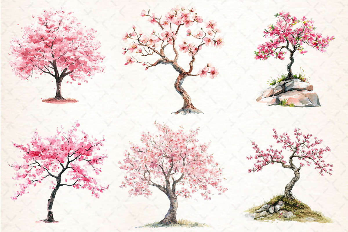 Japanese Cherry Blossom Tree, an Illustration by DreamCafeArt (Photo 3 of 7)