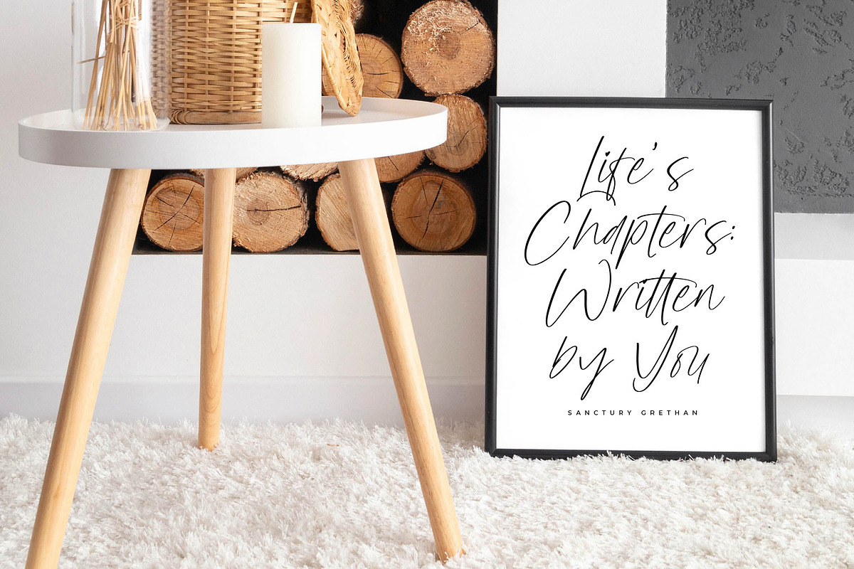 Sanetury Grethan Elegant Script, a Script Font by Letterena Studios Script (Photo 5 of 15)