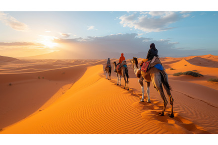 A dromedary rides through the desert, a Nature Photo by ZinetroN