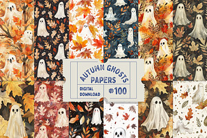 Autumn Halloween Ghost Patterns