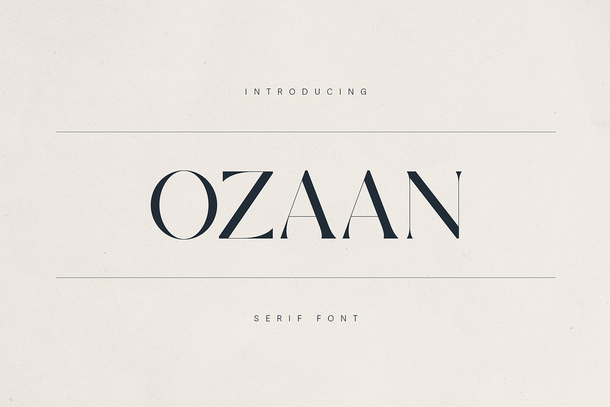 OZAAN – A Sophisticated Modern Serif, a Serif Font by Only Fonts (Photo 1 of 11)