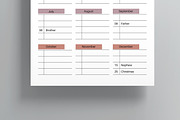 Birthday Calendar, a Stationery Template by MightyDesign (Thumbnail 3 of 8)