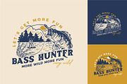 Vintage retro fishing club logo, a Branding & Logo Template by Vinsvectory (Thumbnail 1 of 3)