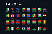 Flags of Africa Vector Square Icons, an Icon by bvcreates (Thumbnail 2 of 5)