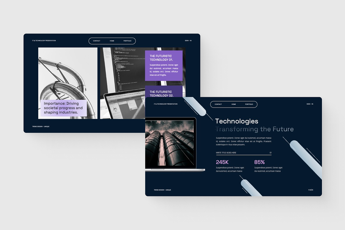 Tovel - IT & Technology PowerPoint, a Presentation Template by SquidPixey (Photo 2 of 6)