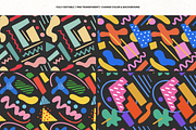 Vibrant Shapes & Strokes Patterns, a Pattern Graphic by Promo Graphics (Thumbnail 2 of 4)
