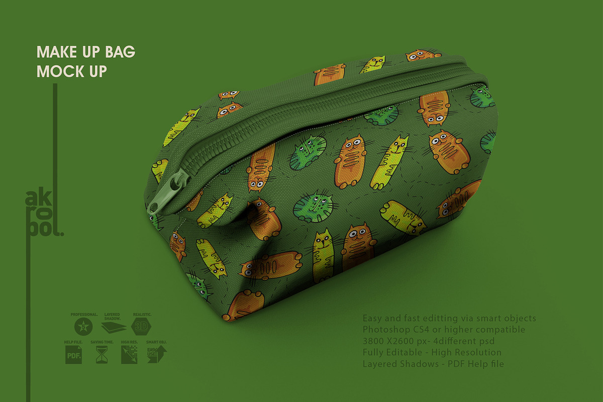 Cosmetic Travel Case Mockup, a Packaging Mockup by akropol (Photo 6 of 6)