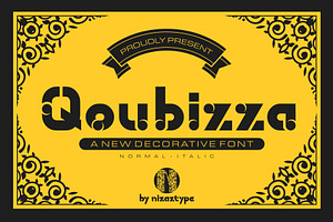 Qoubizza - Decoratiove Font