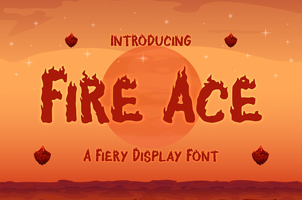 Fire Ace - Fiery Display Font, a Font by Typefactoryco