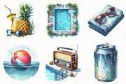 Summer Pool Party Clipart, an Illustration by OK Design (Thumbnail 2 of 5)