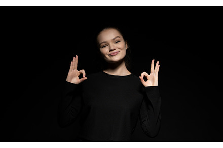 Young brunette female smiling and, a Person Photo by volodymyrshtun13795