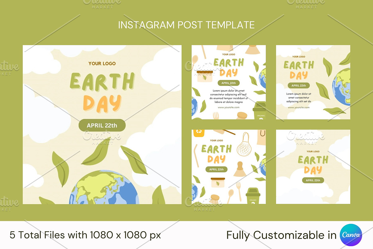 Earth Day - Social Media Template, a Social Media Template by ryelart.design (Photo 2 of 4)