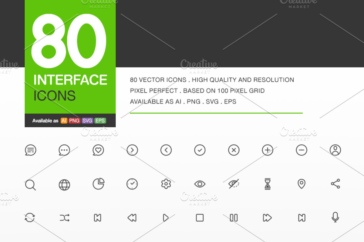 Interface icons, an Outline Icon by NAS (Photo 2 of 2)
