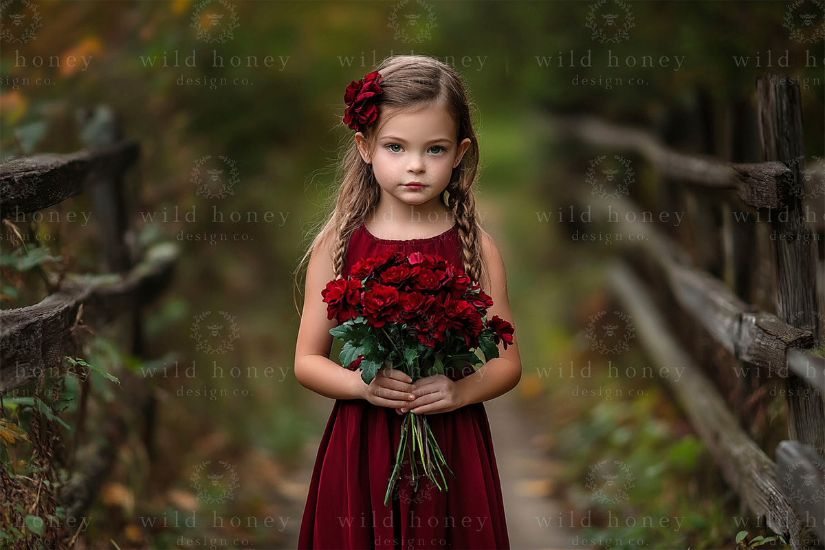 Fall Path Digital Backdrop, a Layer Style Add-On by Wild Honey Design Co. (Photo 1 of 2)