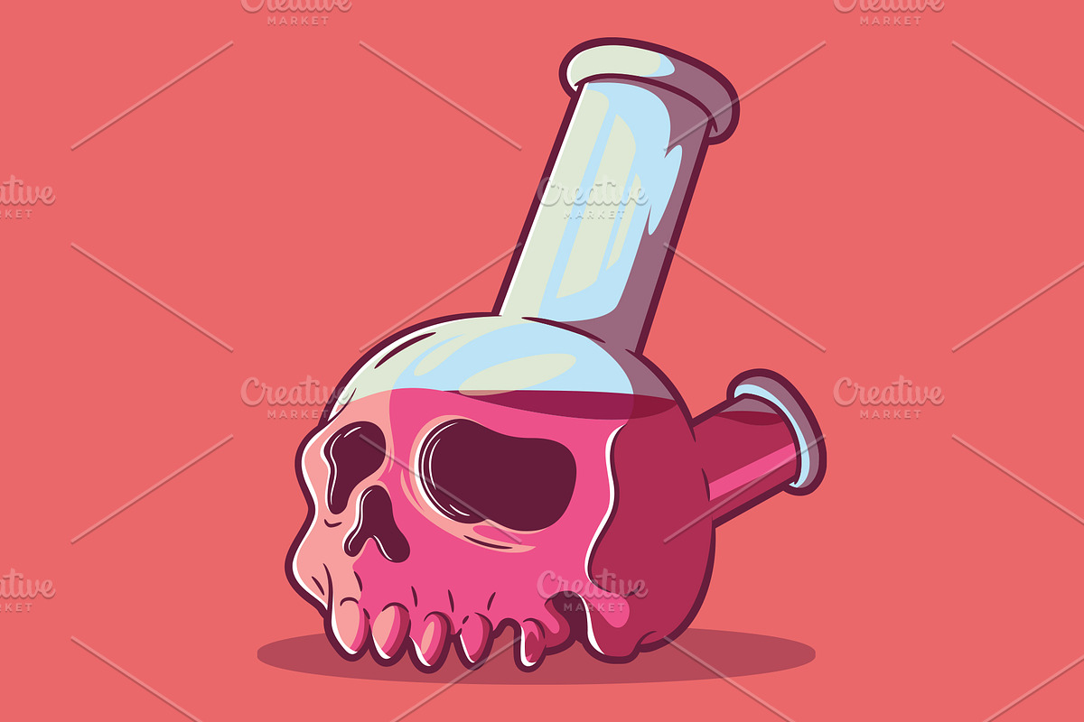 Skull Bong!, a Decorative Illustration by pedrors