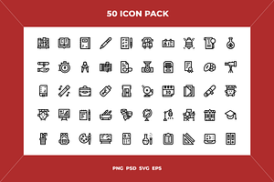Academy icons, an Outline Icon by Wencory