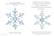 Winter Snowflakes PNG, a Seasonal Illustration by Markicha Art (Thumbnail 2 of 6)