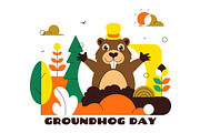 10 Happy Groundhog Day Illustration, an Animal Illustration by denayunebgt (Thumbnail 4 of 4)