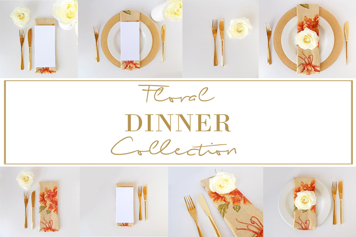 Complete Floral Dinner Collection, a Print Template by Ivy Blue