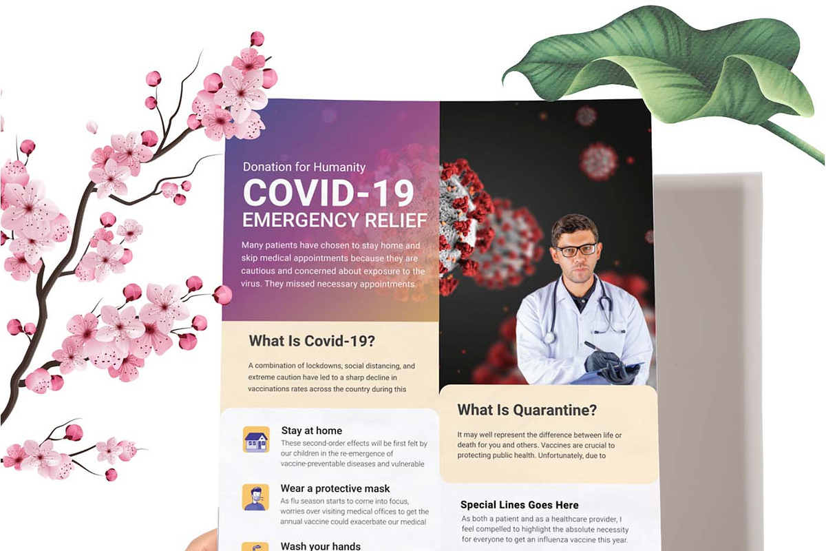 Fight For Corona Virus Flyer Design, a Flyer Template by litoondev