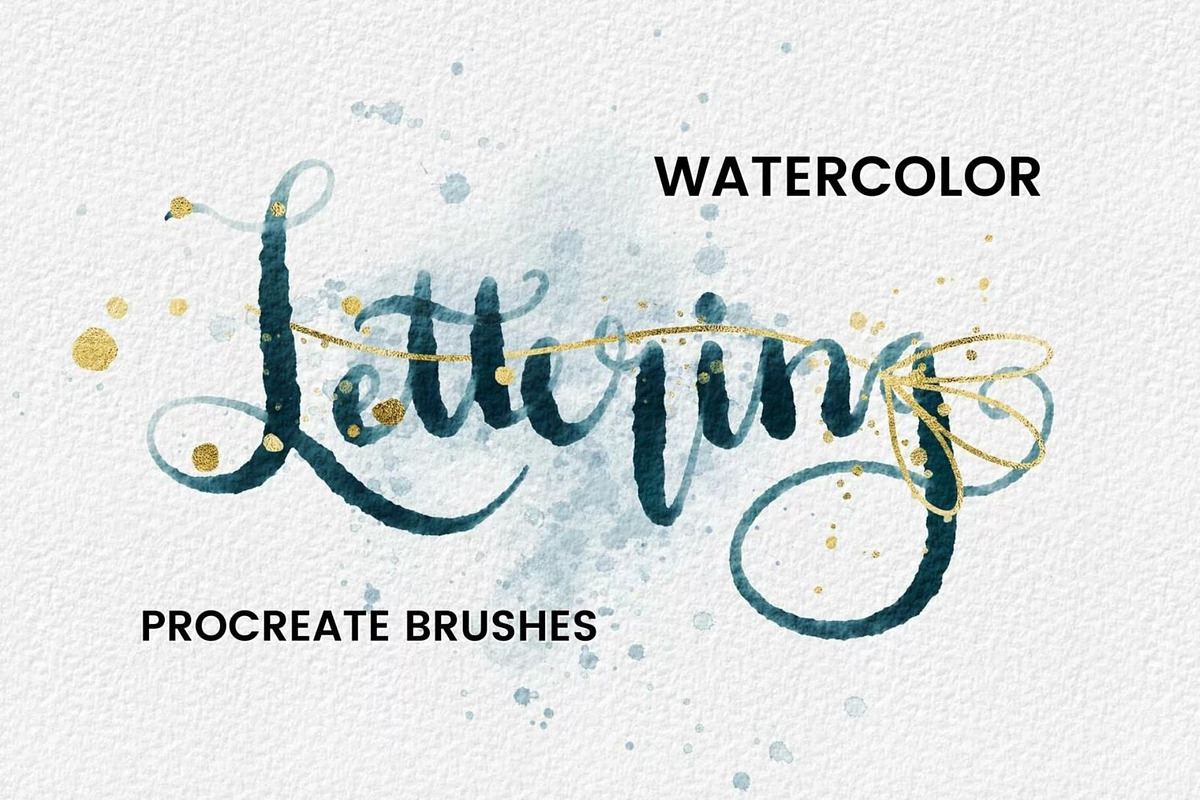 Watercolor Lettering Brush, a Brush Add-On by Angela Roze (Photo 1 of 3)