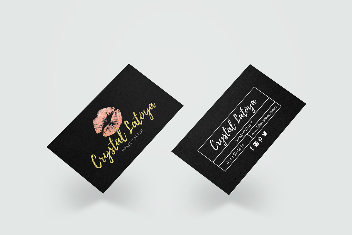 Makeup Artist Business Card Template, a Business Card Template by Design Dock (Photo 2 of 4)