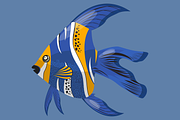 Tropical Fishes Crafts, an Animal Illustration by Dz Akali (Thumbnail 7 of 7)