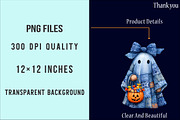 Halloween Blue Denim Ghost PNG, an Illustration by SinaCreation (Thumbnail 6 of 7)