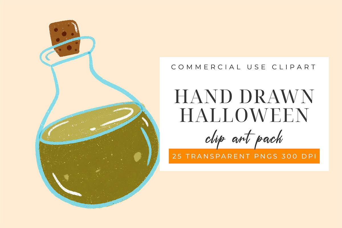 Hand Drawn Halloween Doodle Clipart, an Object Graphic by Printable Pretty Studio (Photo 2 of 4)