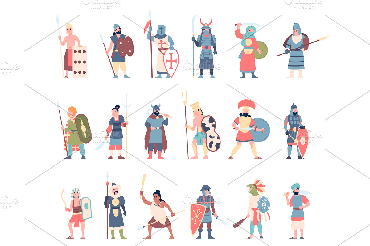 Tribal warriors. African, asian, a Person Illustration by LadadikArt