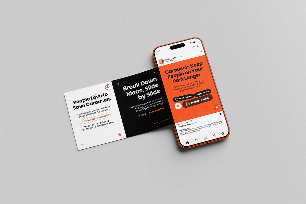 Carousel Mockup, an Advertising Mockup by hokagata (Photo 2 of 5)