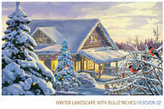 Winter Christmas landscape, a Decorative Illustration by Countryside life (Thumbnail 3 of 8)