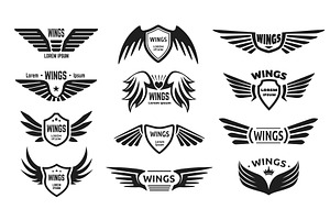 Eagle Wing Logo, Wings With Shield