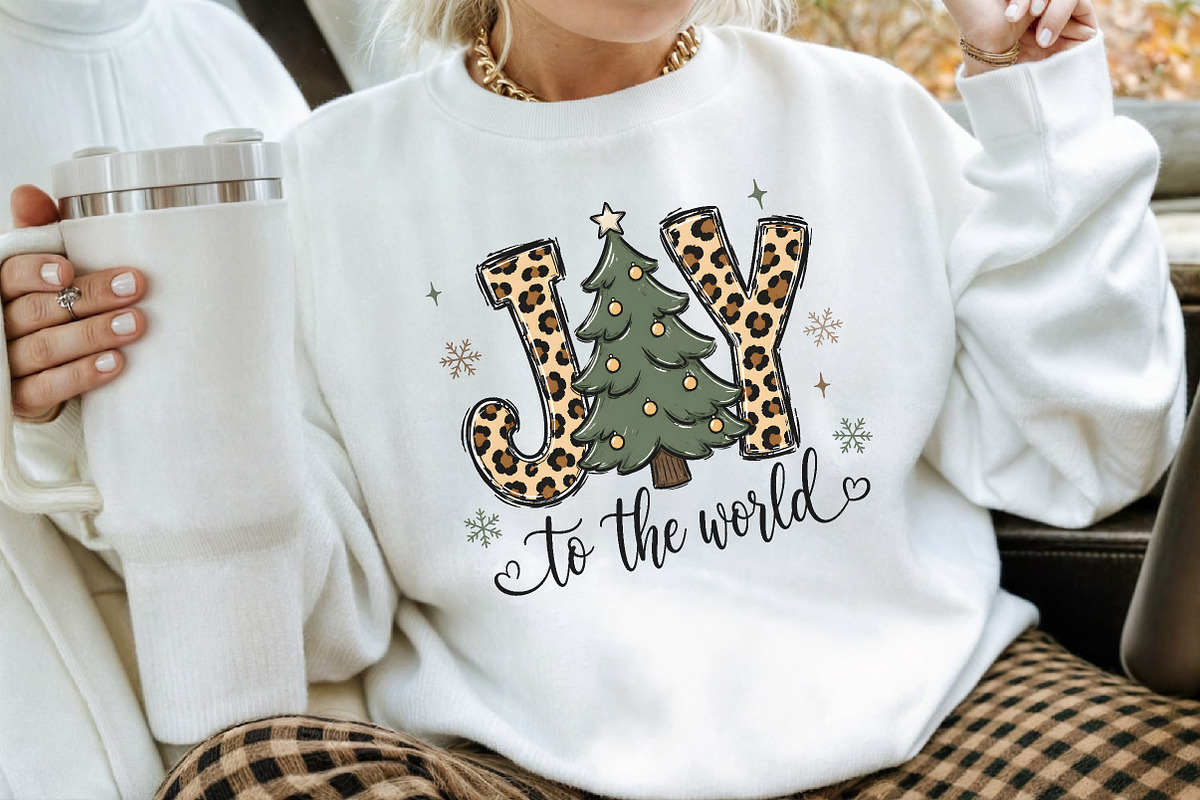 Joy To The World Leopard Print PNG, a Seasonal Illustration by Creative Art (Photo 3 of 3)